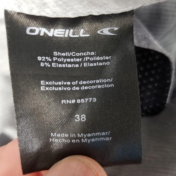 O'Neill Shorts Mens 38 Gray Crossover Hybrid Stretch Quick Dry Zip Pocket D-Ring - Picture 16 of 16